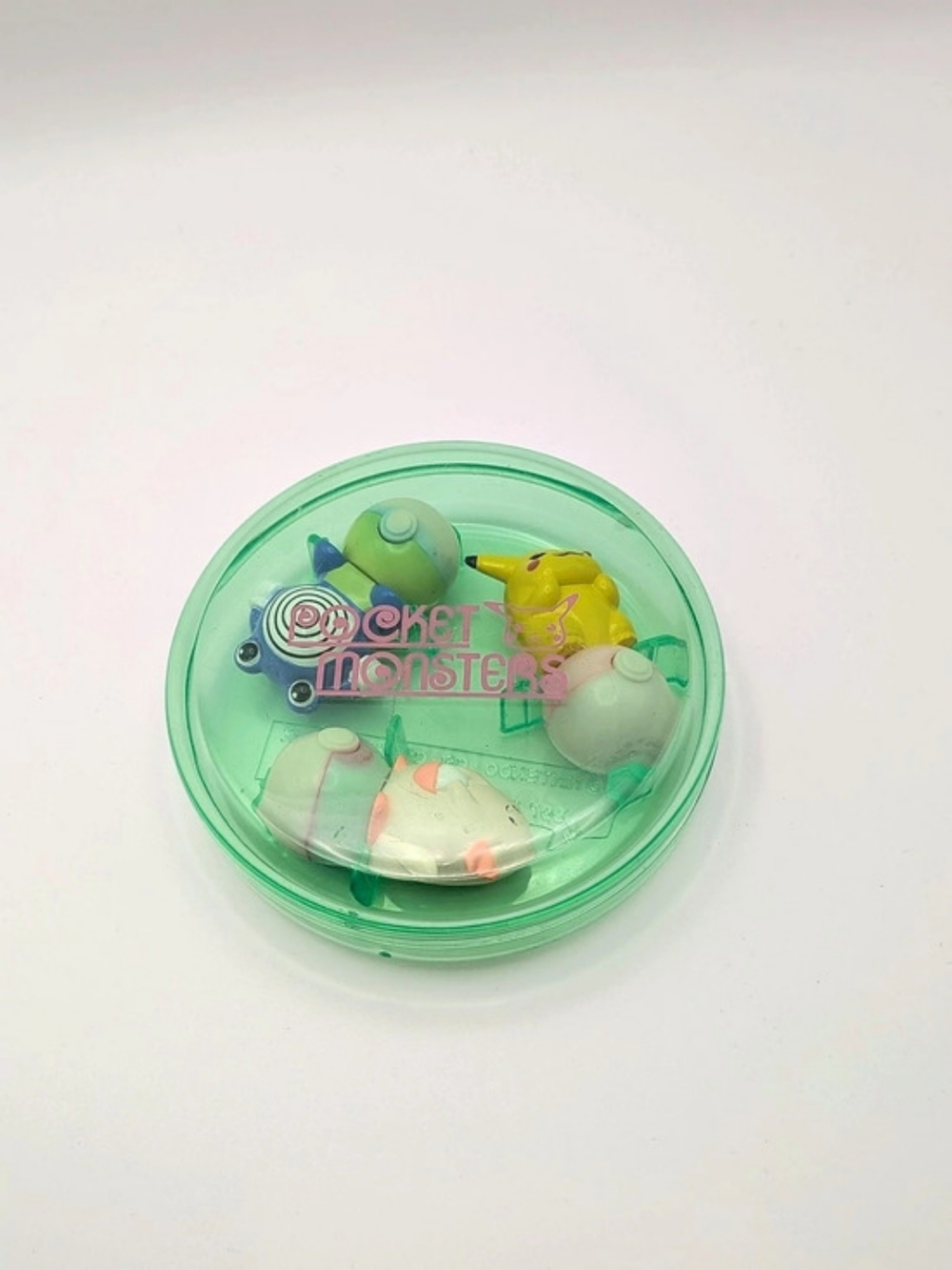 Pokemon Mini Roll Stamp Set With Case - Polywhirl, Pikachu, Chansey